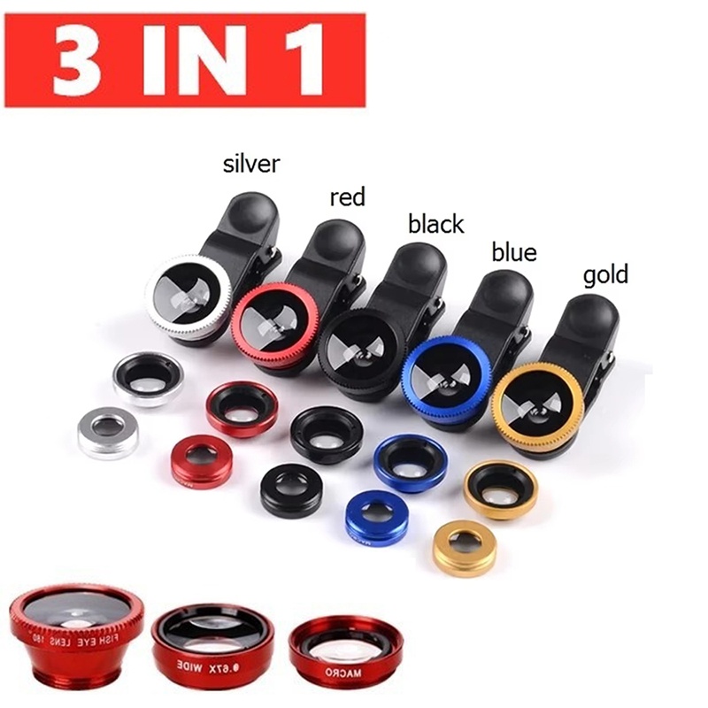 Lens Camera Clip - Universal 3 In 1 Fish Eye