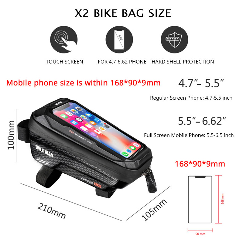 WILD MAN Bike Bag Front Cyclin - Youtube Phone Accessories recensie en prijs