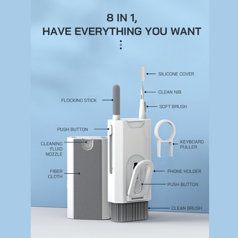 8 In 1 Cleaning Kit Keyboard C - Lens Camera Clip recensie en prijs