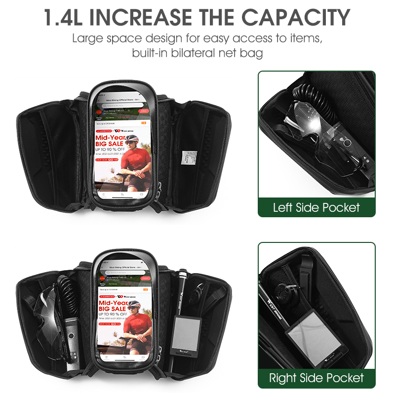 WEST BIKING 3 In 1 Bicycle Top - Youtube Phone Accessories recensie en prijs