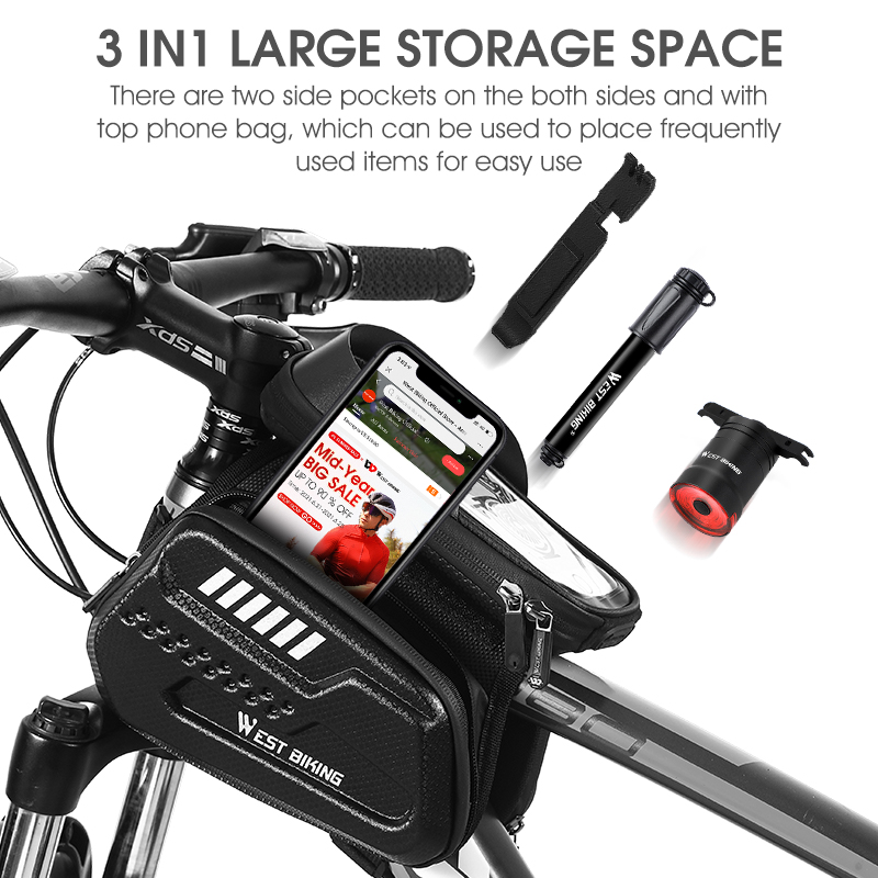 WEST BIKING 3 In 1 Bicycle Top - Youtube Phone Accessories recensie en prijs